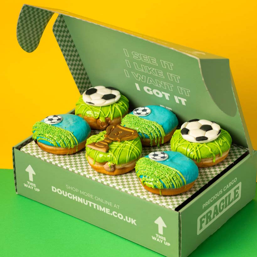 Boîte cadeau de beignets de football (végétalien)