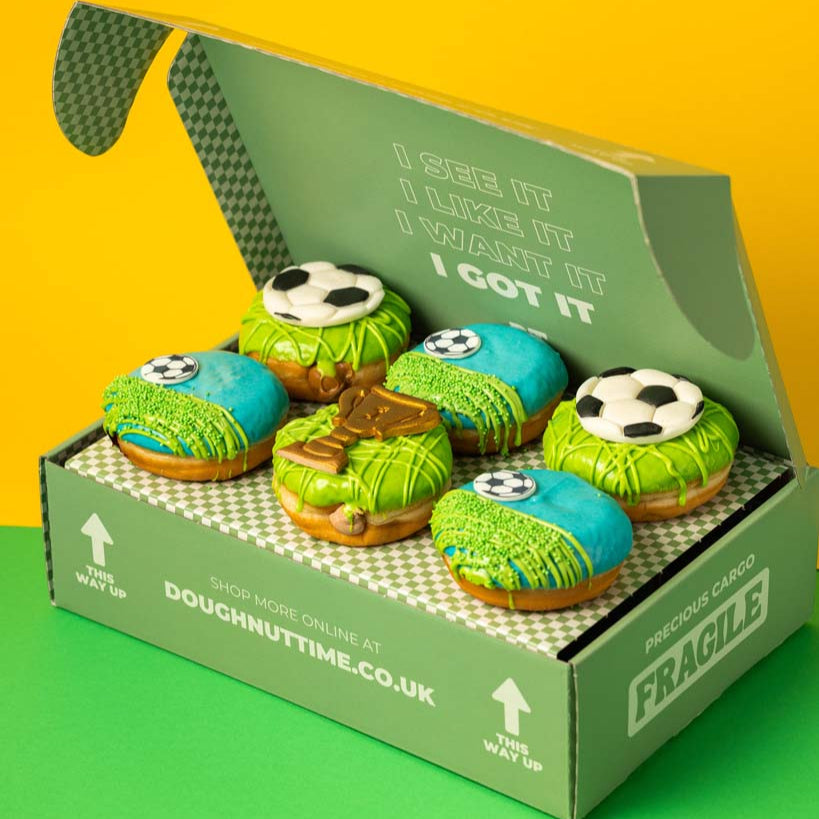 Boîte cadeau de beignets de football (végétalien)