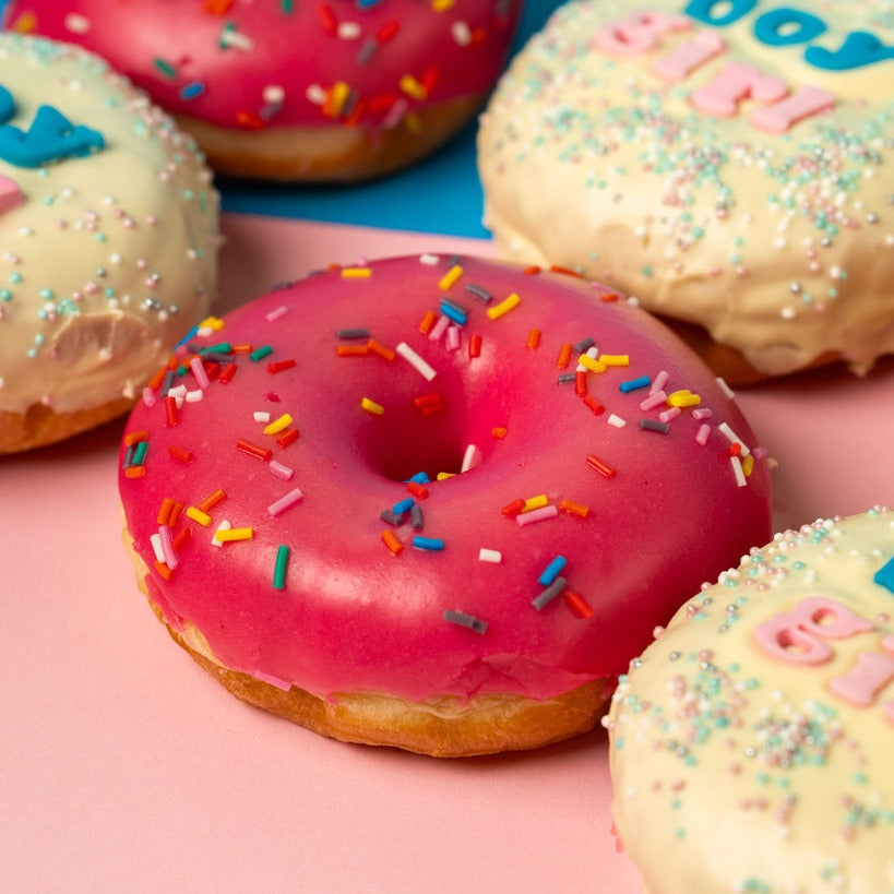 Gender Reveal Donut boîte cadeau (vegan)