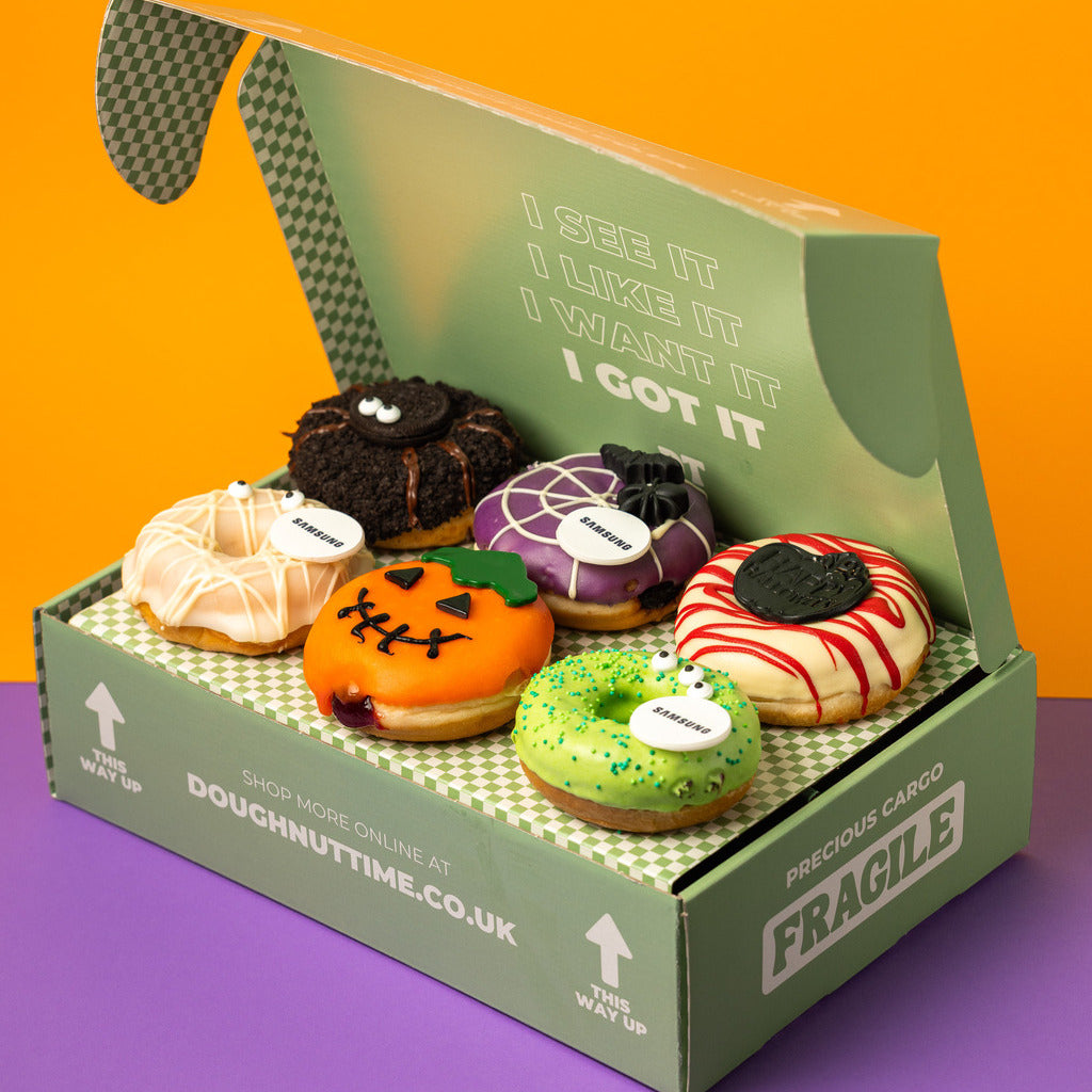 Confezione regalo di ciambelle "Corporate Halloween" con logo (VG)