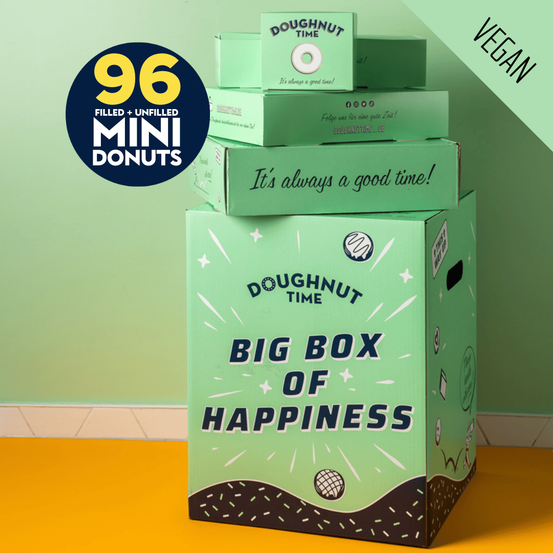 Mini-boîte à beignets vegan pour la fête (96 pièces)