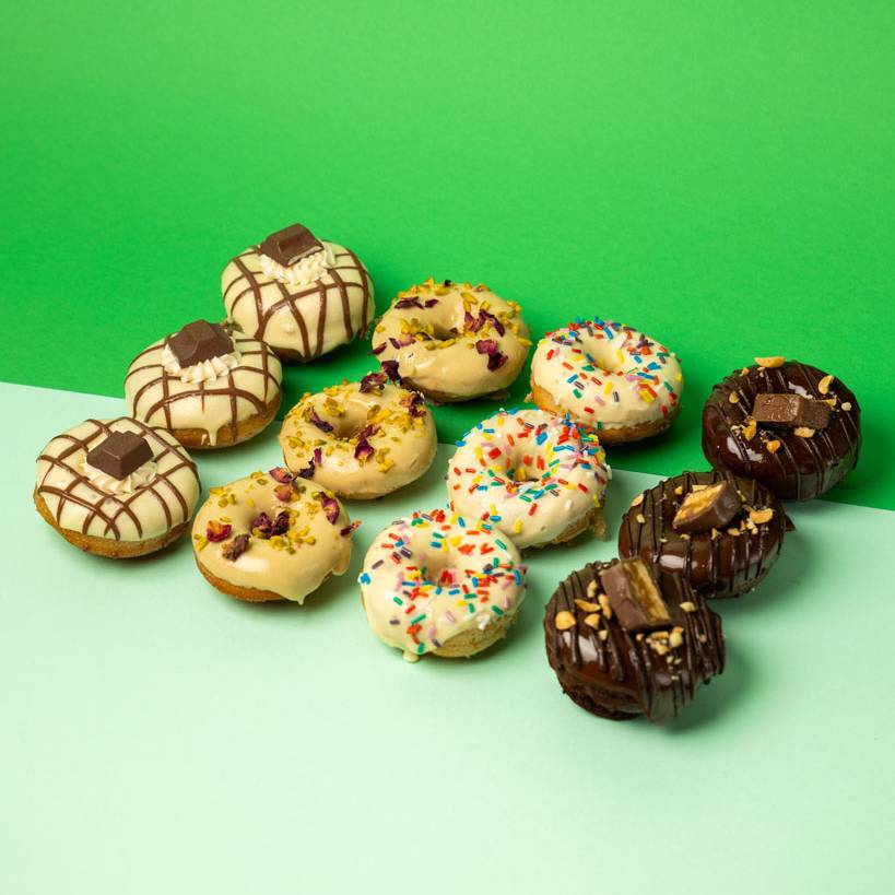 "Choccy Squad" boîte cadeau de mini gâteaux donuts sans gluten