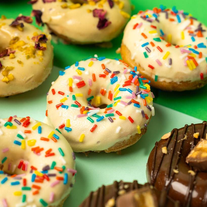 "Choccy Squad" boîte cadeau de mini gâteaux donuts sans gluten