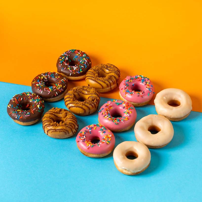 Mini-boîte à beignets vegan pour la fête (96 pièces)