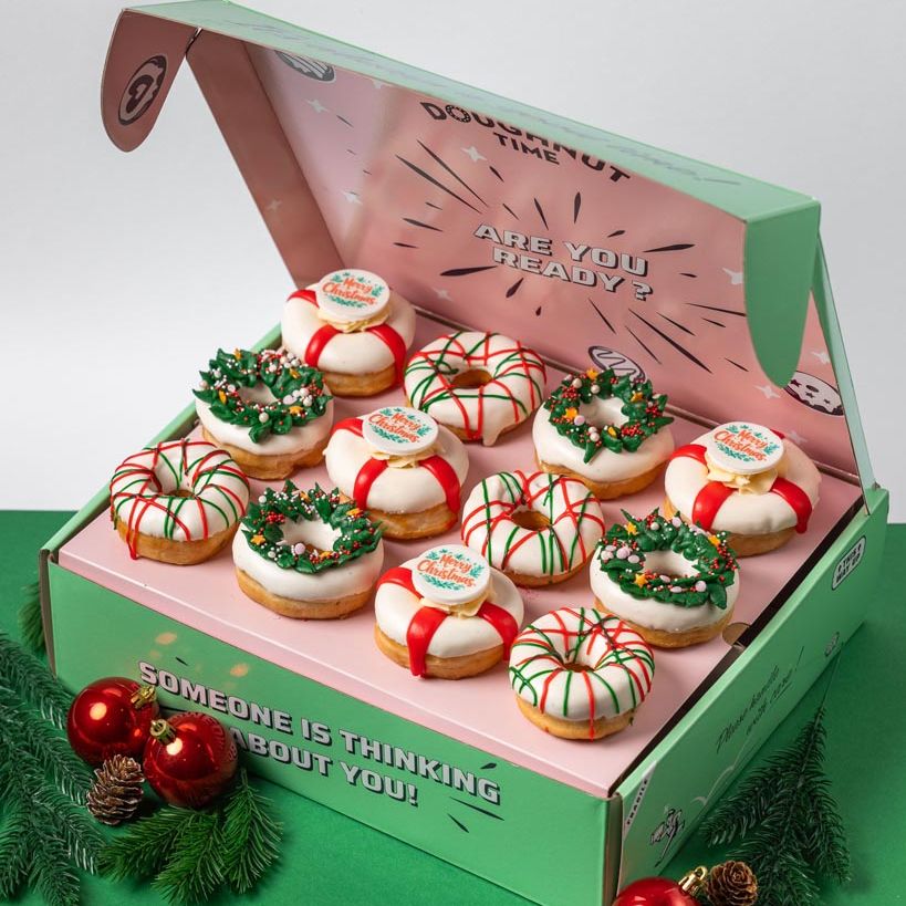 "Vegan Christmas" boîte cadeau mini donut (VG)