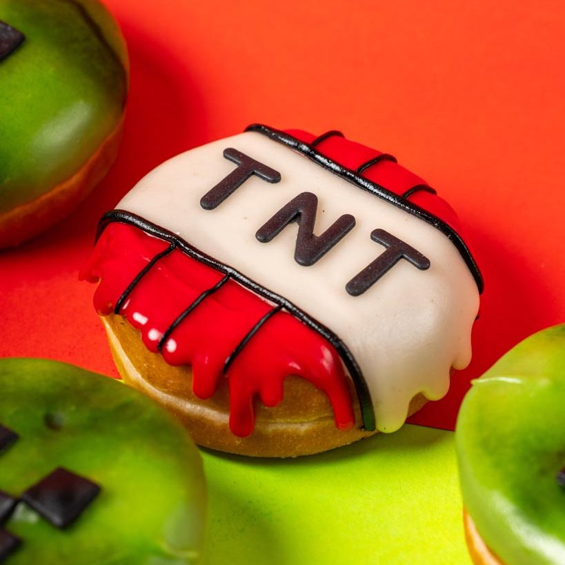 Boîte-cadeau "Spécial Minecraft" à beignets (végétalien)