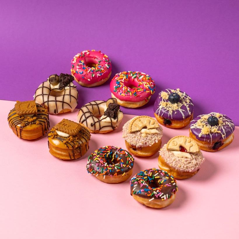 Mini-boîte à beignets vegan pour la fête (96 pièces)