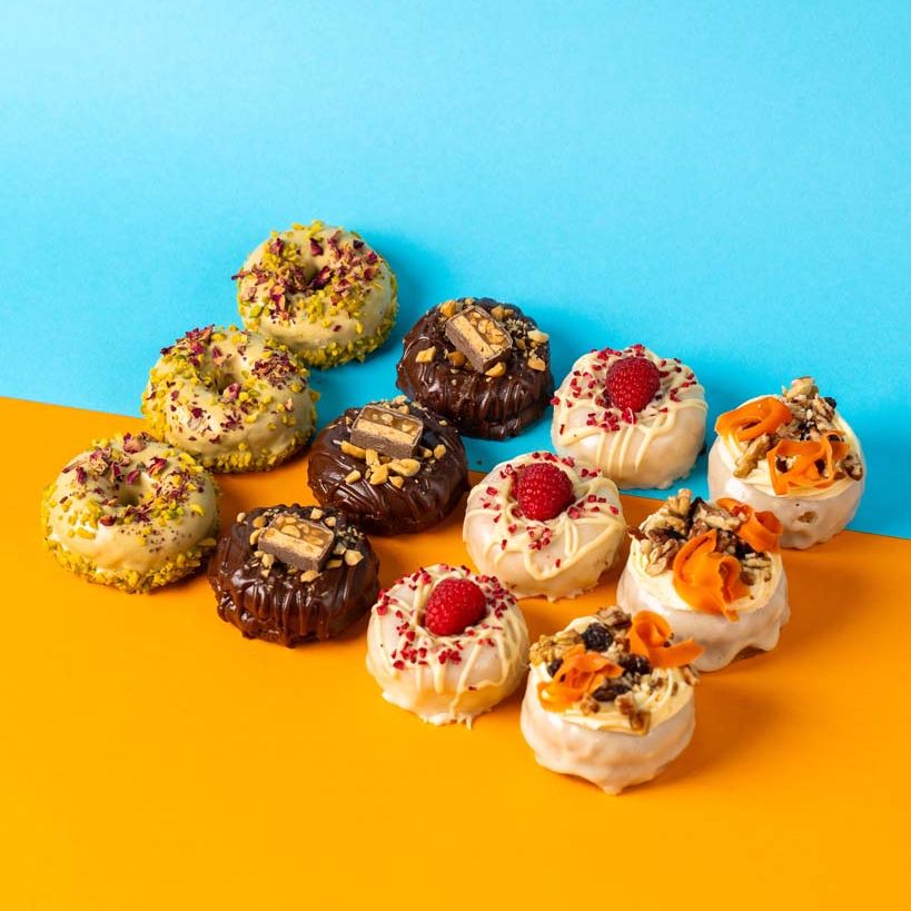 "Baked All-Stars" boîte cadeau de mini-gâteaux donuts sans gluten (12 pièces)