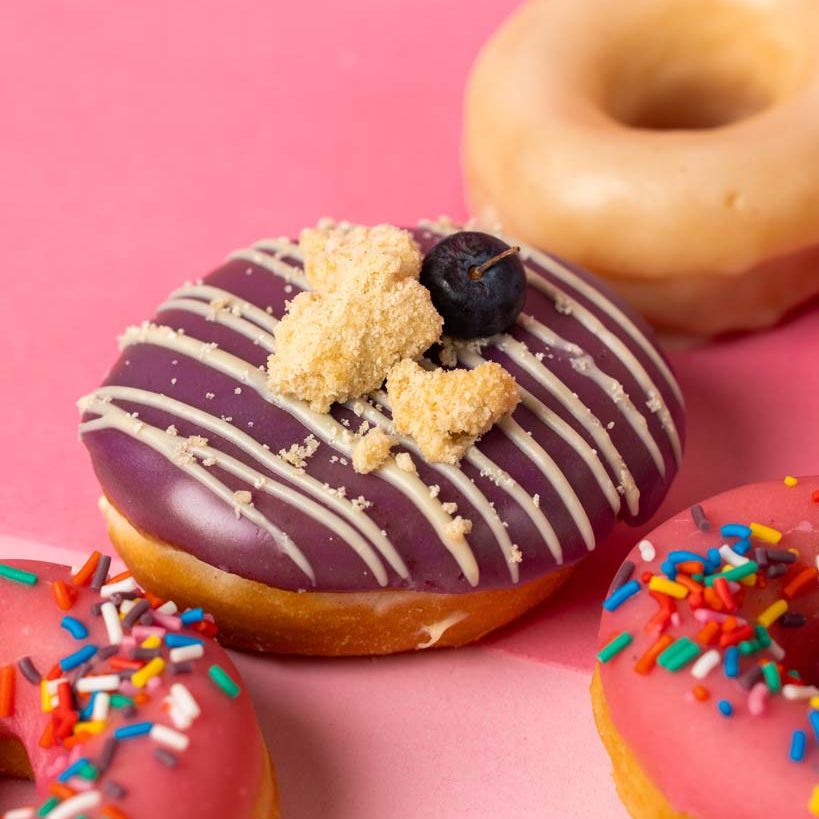 "Pink Party" boîte cadeau mini-donuts (végétalien)