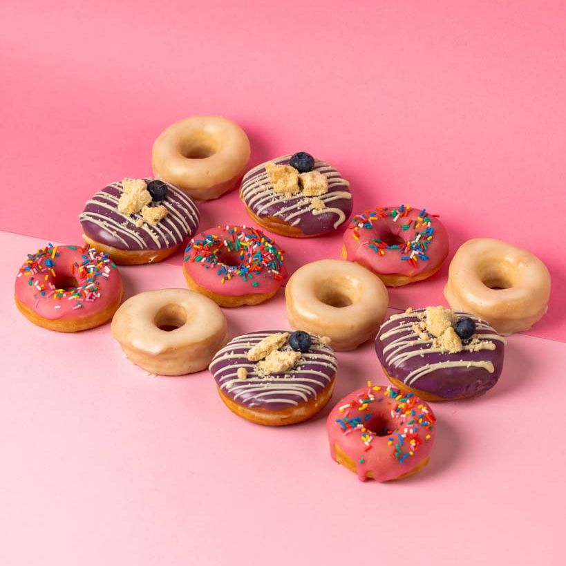 Mini-boîte à beignets vegan pour la fête (96 pièces)