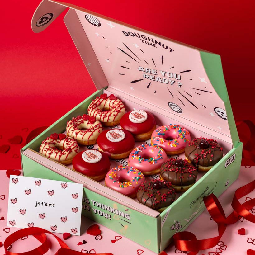 Caja de regalo mini donuts "Especial San Valentín" (VG)