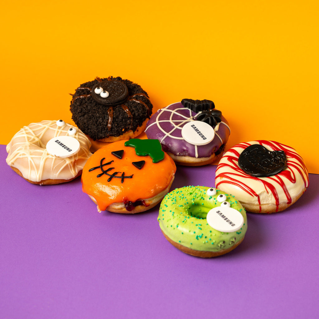 Confezione regalo di ciambelle "Corporate Halloween" con logo (VG)