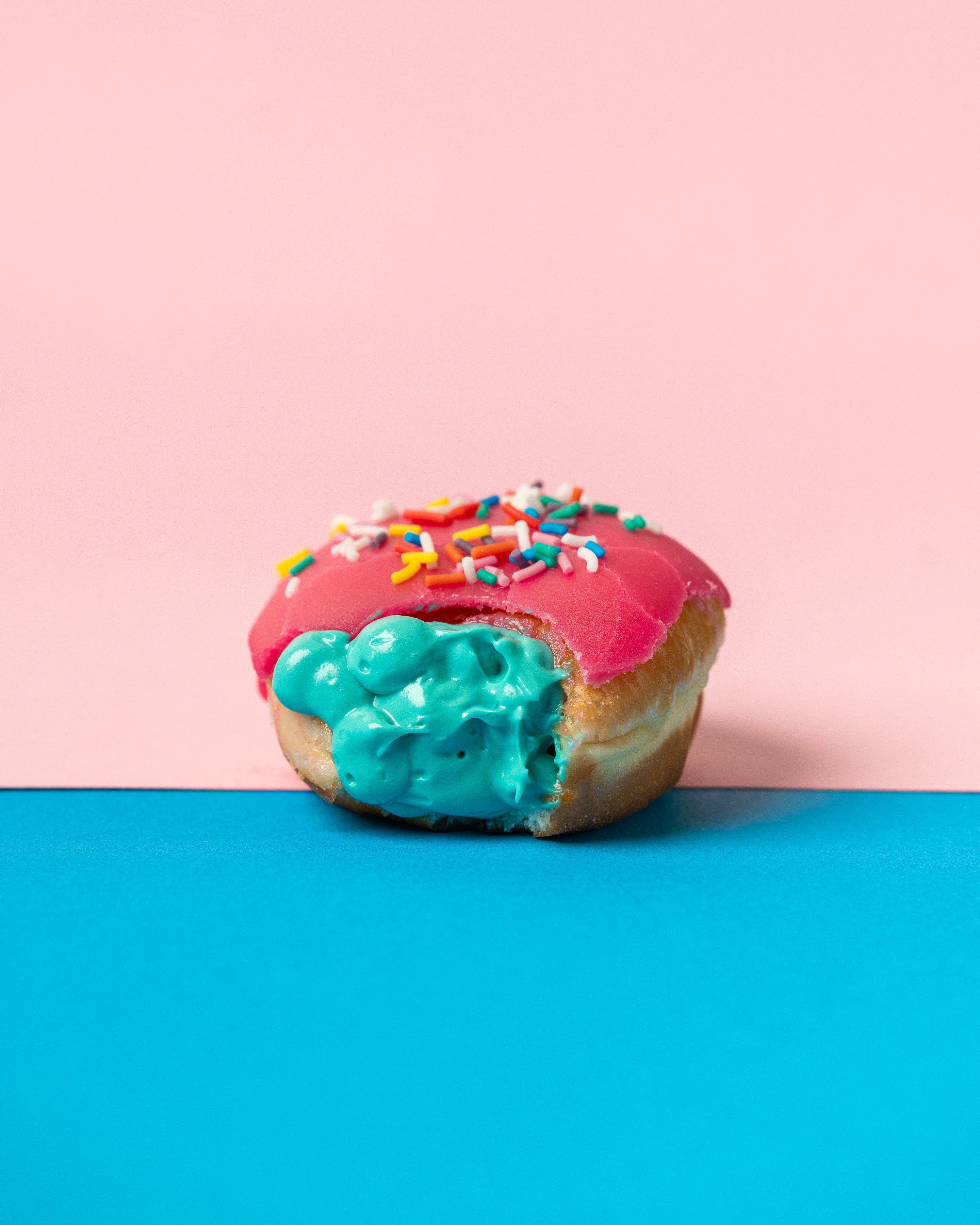 Gender Reveal Mini-Donut Boîte cadeau (vegan)