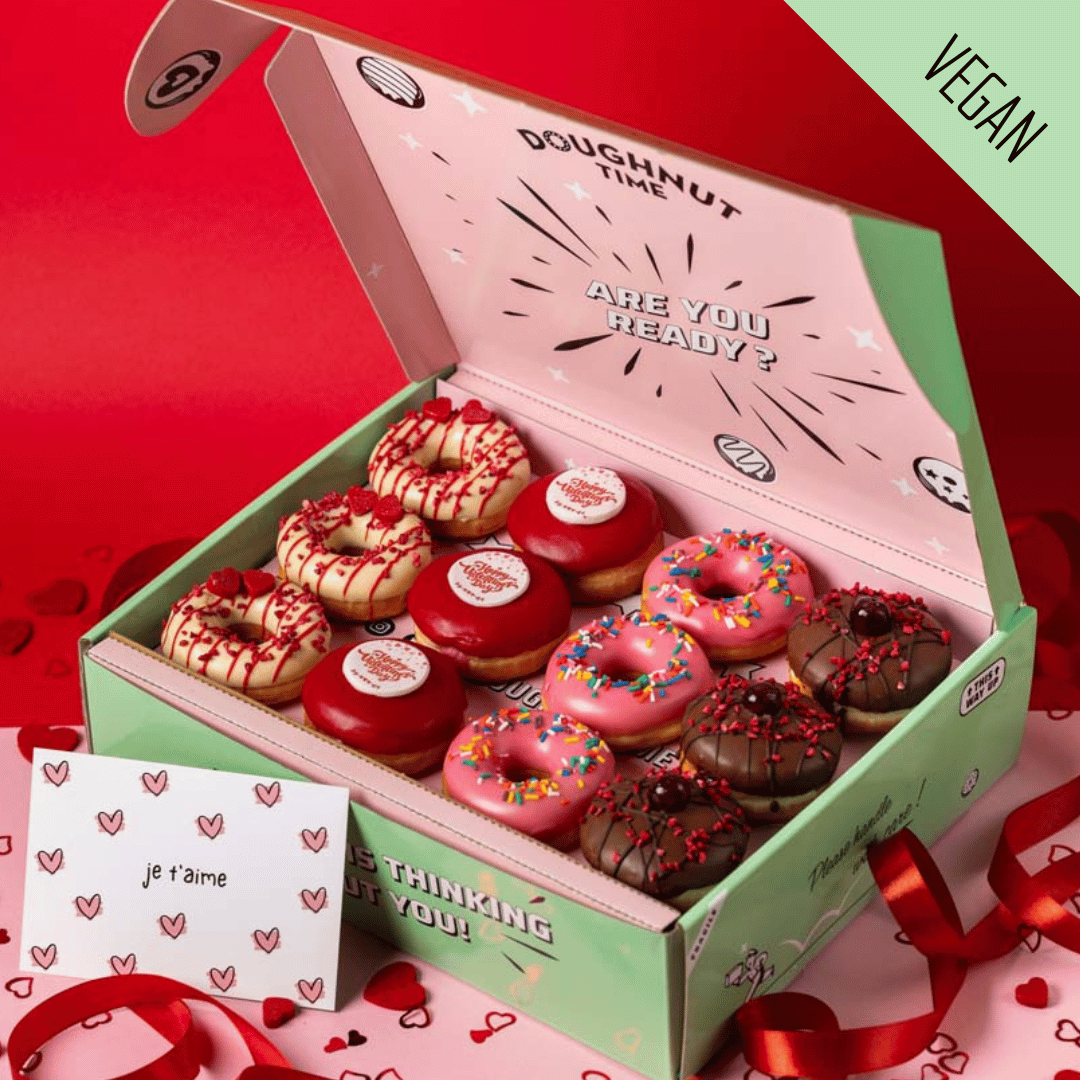 Caja de regalo mini donuts "Especial San Valentín" (VG)