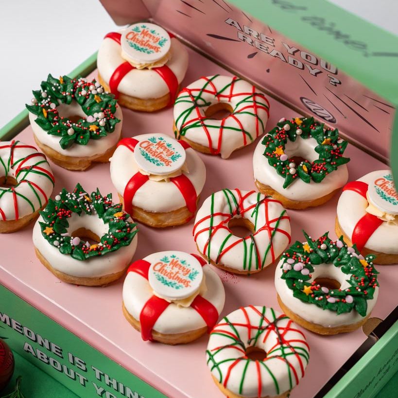 "Caja de regalo mini donuts "Especial Navidad