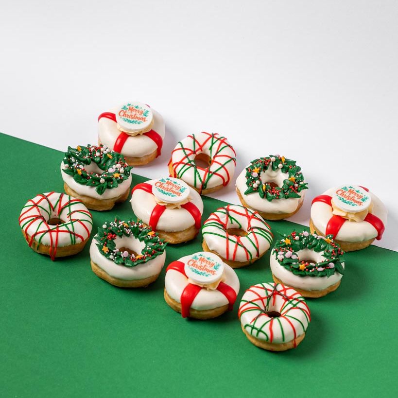 "Caja de regalo mini donuts "Especial Navidad