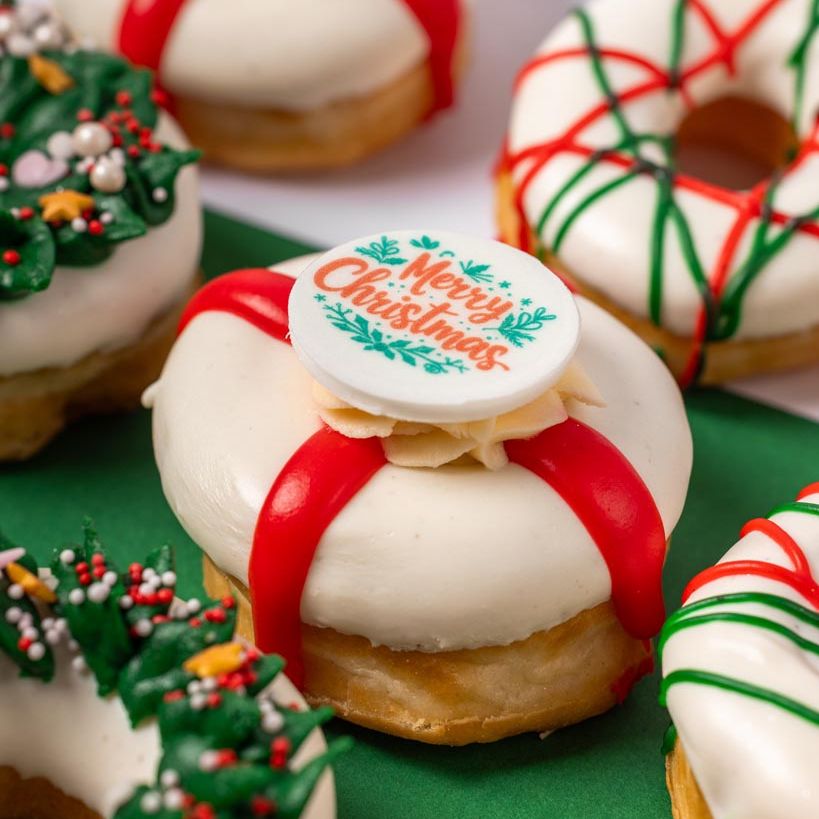 "Caja de regalo mini donuts "Especial Navidad