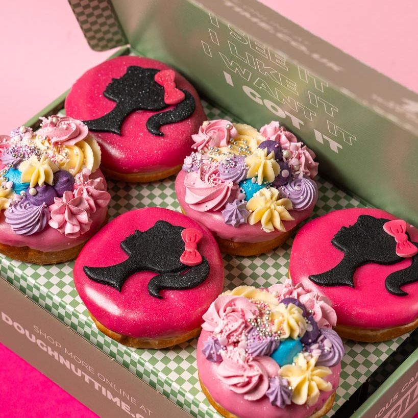 Caja de regalo de donuts "Especial Barbie" (vegano)