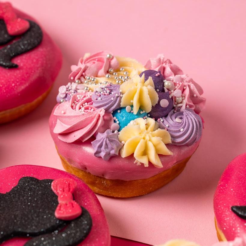 Caja de regalo de donuts "Especial Barbie" (vegano)