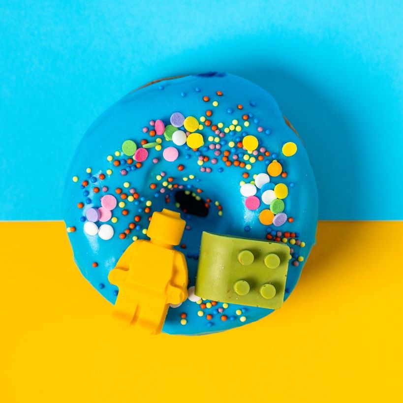"Brick Party Special" donut gift box