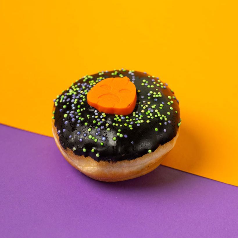 Caja de regalo para mini donuts de Halloween