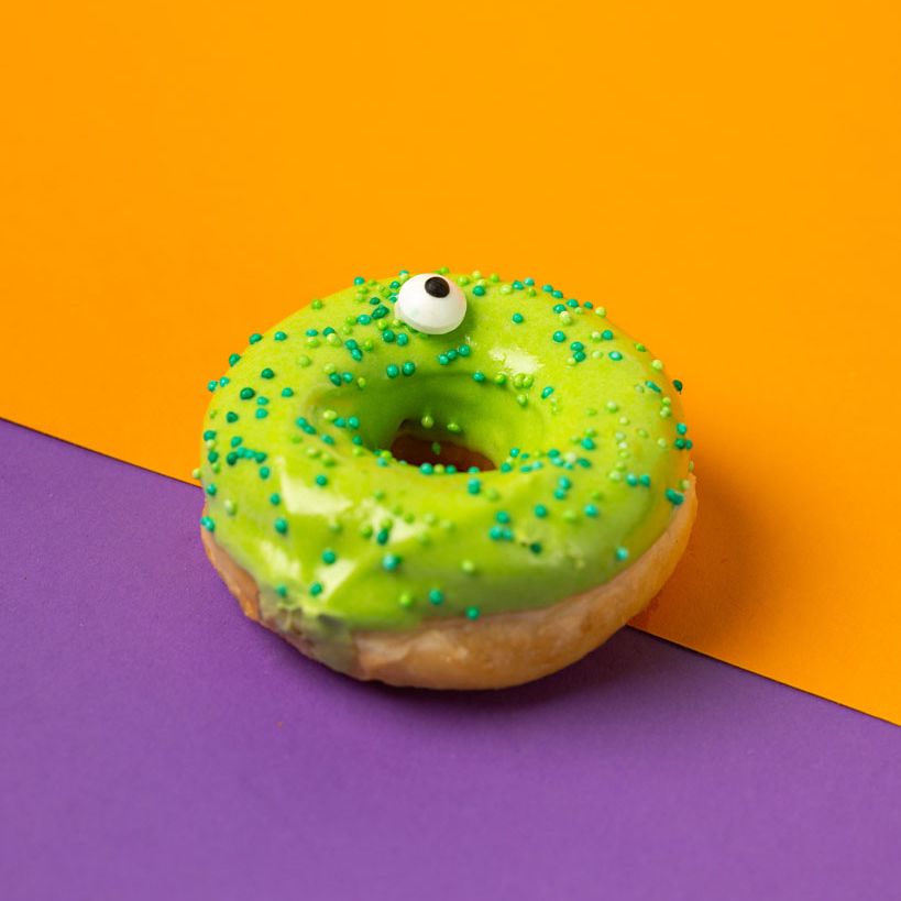 Caja de regalo para mini donuts de Halloween