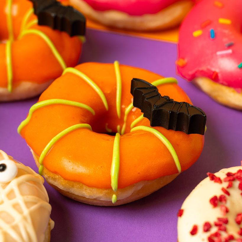 Caja de regalo para mini donuts de Halloween sin gluten