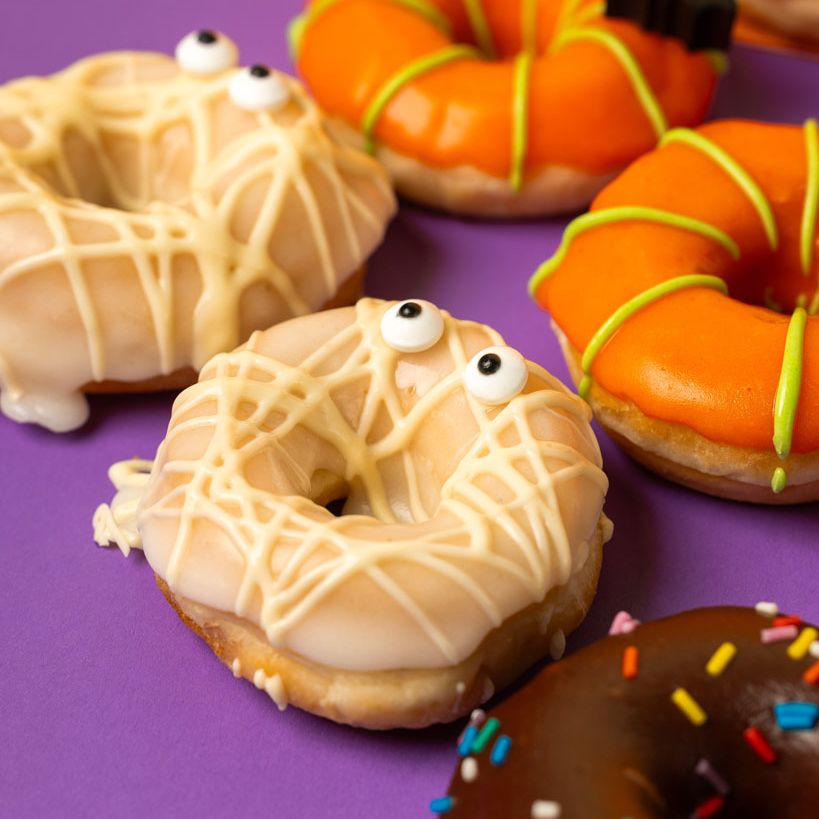 Caja de regalo para mini donuts de Halloween sin gluten