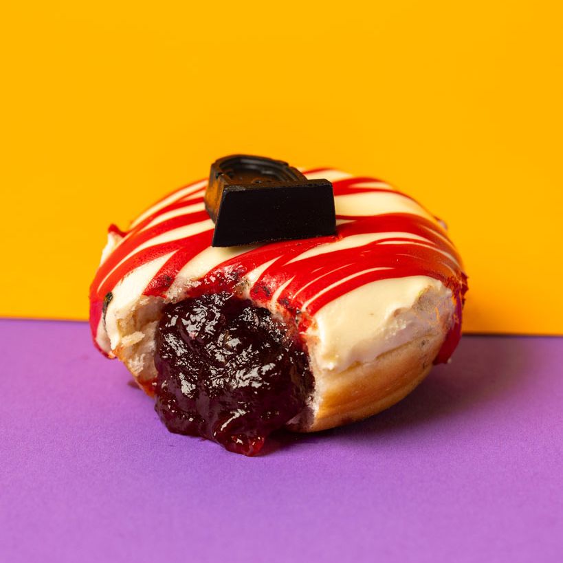 Caja de regalo para mini donuts de Halloween