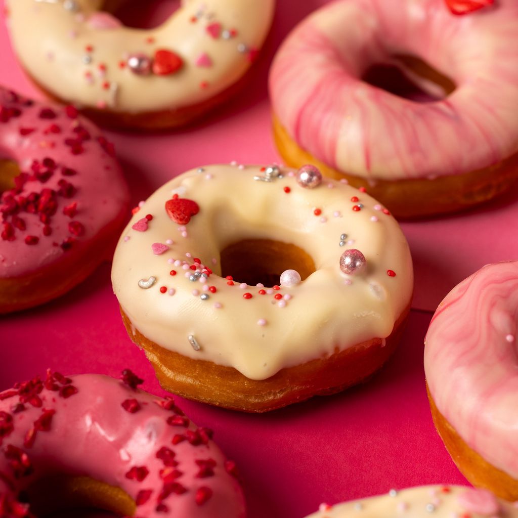 "Pink Party" Mini-Donut Geschenkbox (vegan)